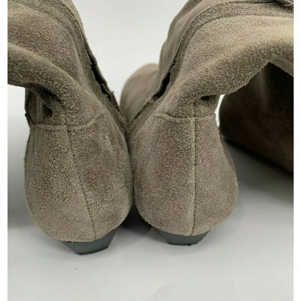 International Concepts INC Women’s Size 6 Knee High Gray Suede Boots Lace Back